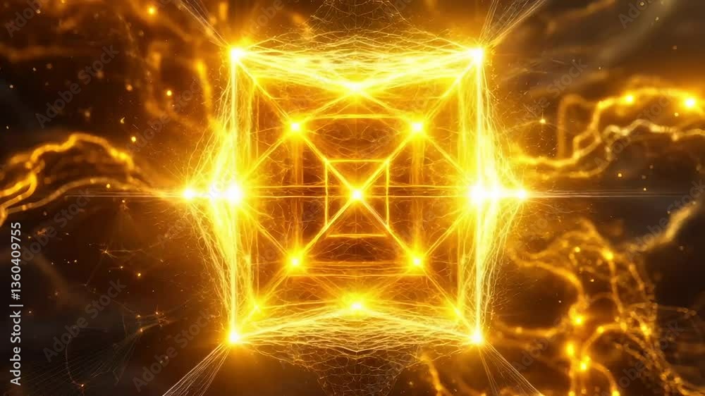  A golden Metatron’s Cube forming through fractal expansion