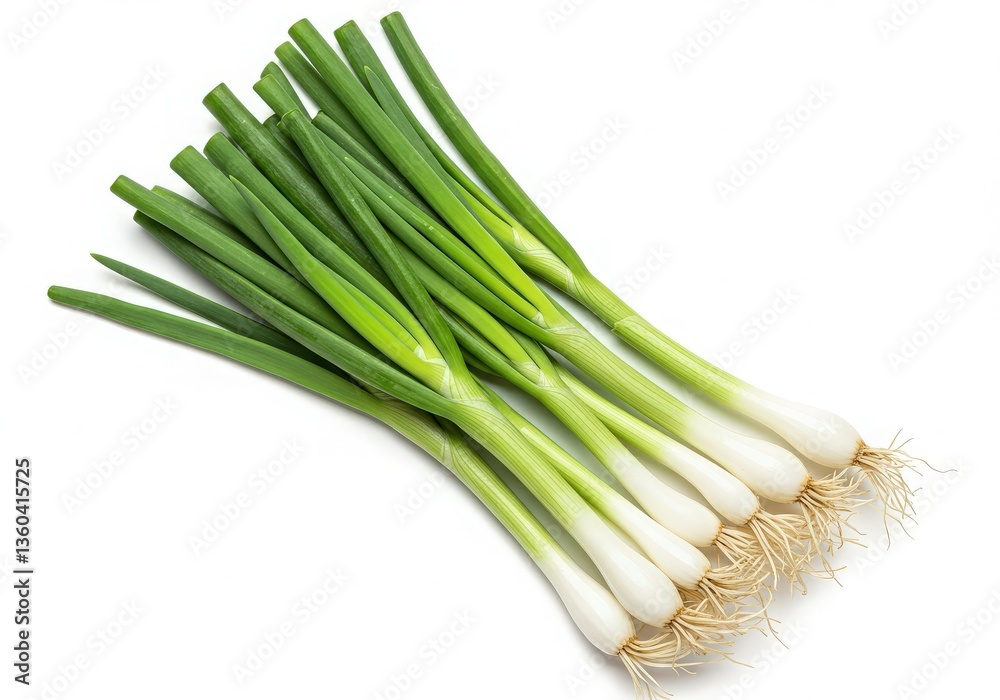 Fresh bunch of green onions isolated on white background Fresh bunch of green onions isolated on white background