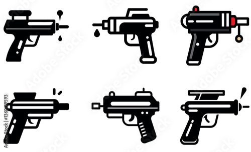 Collection of Stylized Futuristic Water Guns