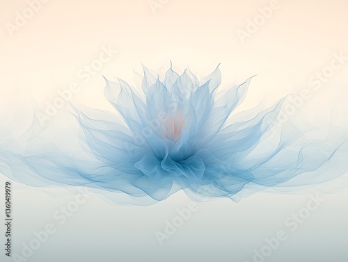 Serene Blue Lotus Bloom for Soft Background.