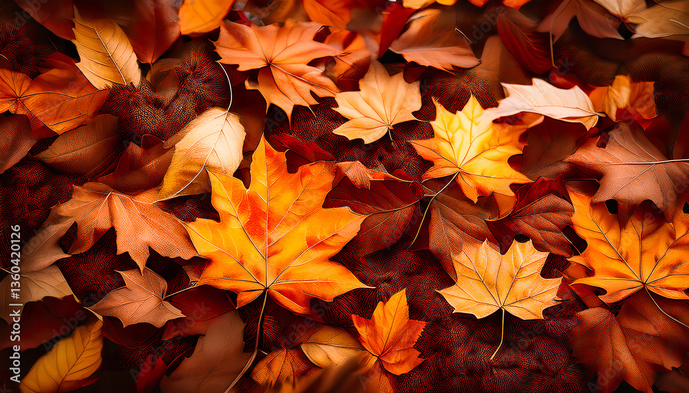 A close-up of autumn leaves in shades of orange, brown, and yellow, creating a seasonal background with rich textures and warm tones. A close-up of autumn leaves in shades of orange, brown, and yellow, creating a seasonal background with rich textures and warm tones.