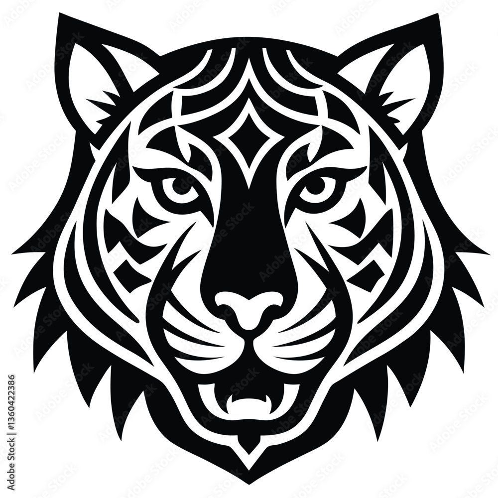 Obraz premium tiger head vector