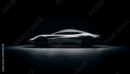 Sleek Sports Car with Dark Studio.