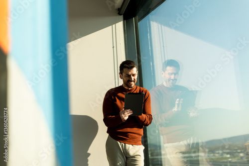 Professional man engages in...