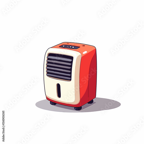 Stylish dehumidifier on white background, home comfort concept