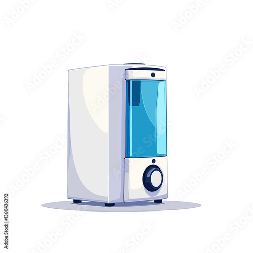 Stylish humidifier on white background, home comfort concept