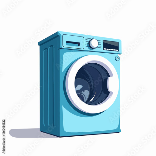 Obraz na płótnie Stylish washing machine illustration on white background, home appliance w salonie