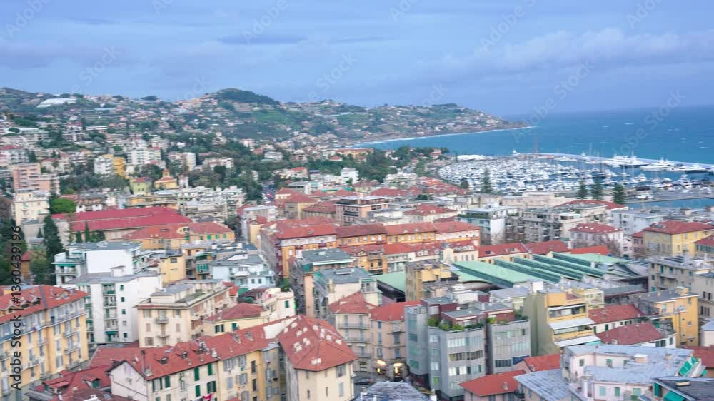 Aerial view of Sanremo on a beautiful afternoon Aerial view of Sanremo on a beautiful afternoon