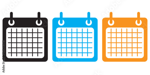 Calendar icon set. Calender symbol. calendar vector icon