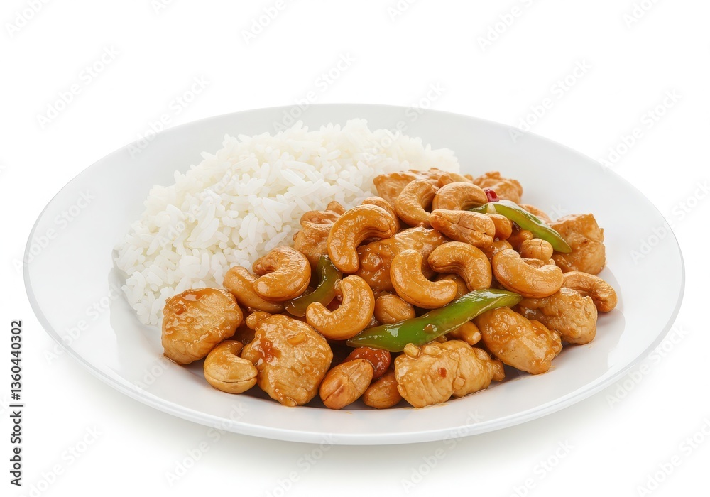 Fried chicken wings with fried rice and a side of baked potato on a white plate Fried chicken wings with fried rice and a side of baked potato on a white plate