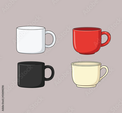 4 Set of Coffee Mug