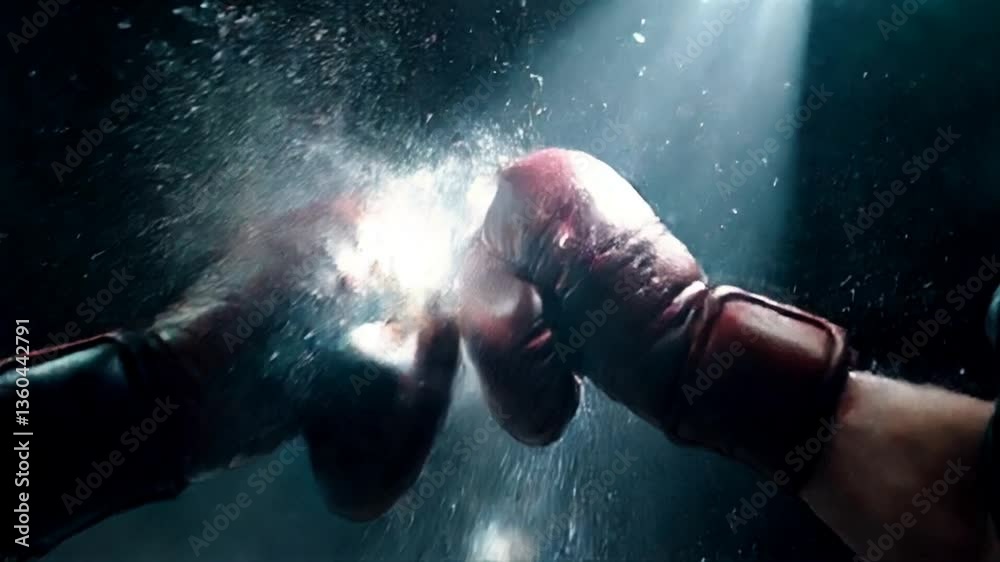 gants s'entrechoquent en gros plan, 