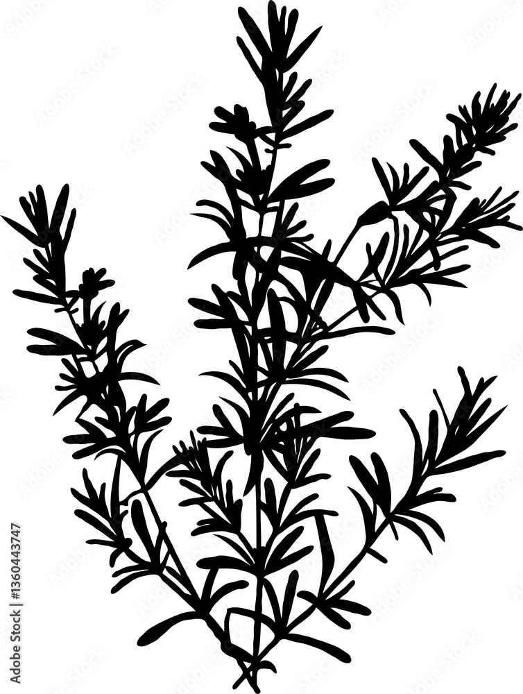 Naklejka premium Potted plant Peace Lily with large leaves, silhouette style, on transparent background. Concept of nature and minimalism