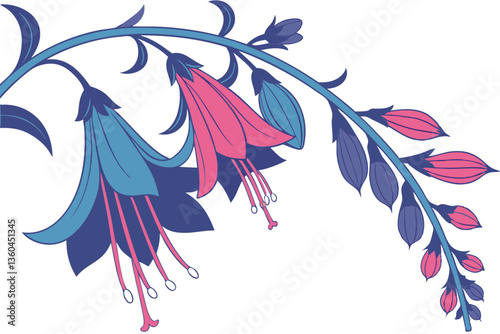 Floral Vector Art – Stunning Delphinium Flower Design