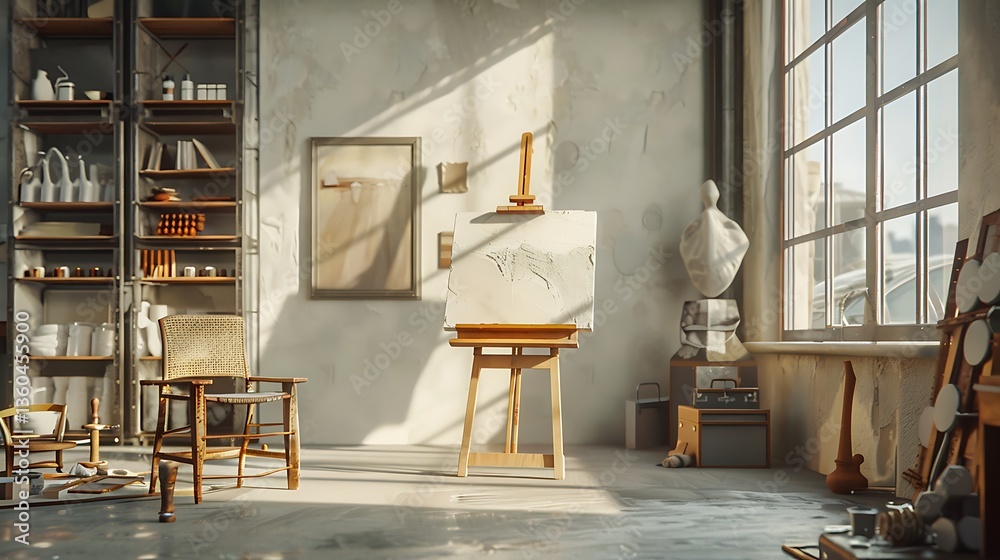 Colorful Abstract Art and Rustic Café Settings with Vibrant Energy and Natural Surroundings