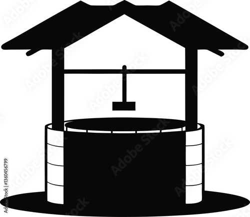 water well icon. Simple illustration of farm water well vector icon