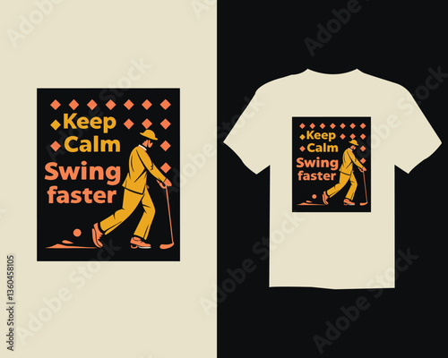 Keep Calm Swing Faster Baseball vector T-Shirt Design