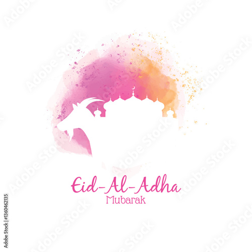 Elegant eid al adha islamic festival artistic illustration