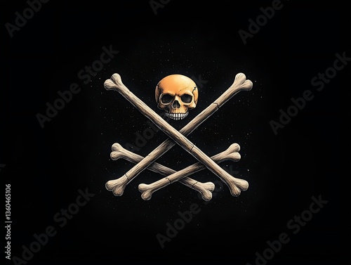 Skull and Crossbones Dark Art.