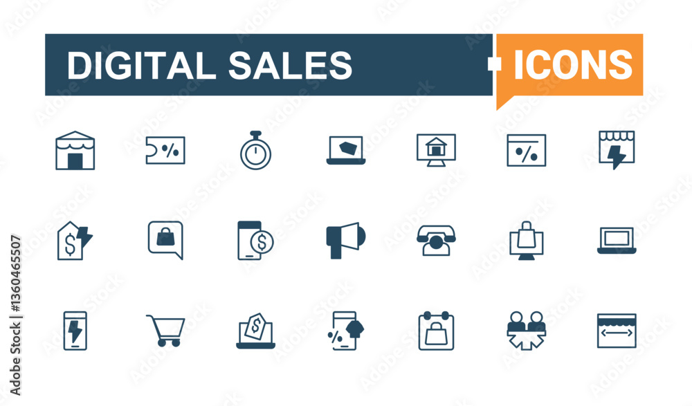 Set of Digital Sales line icon. Pack of marketing, market, sale, shop, shipping, commerce and more. Online Sales vector icon set. Minimal linear icons. Pixel perfect. Solid line editable stroke. Set of Digital Sales line icon. Pack of marketing, market, sale, shop, shipping, commerce and more. Online Sales vector icon set. Minimal linear icons. Pixel perfect. Solid line editable stroke.