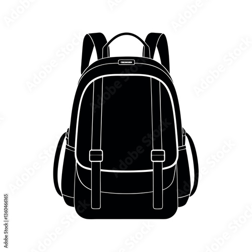 school bag isolated on white
