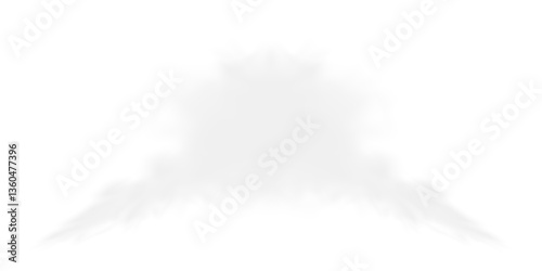 Abstract vector clouds, fog or smoke on an isolated transparent background. Dust cloud. Desert smoke. Sandstorm. 3D smog explosion. Cloud, smoke, png.	