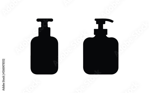 set of bottles isolated