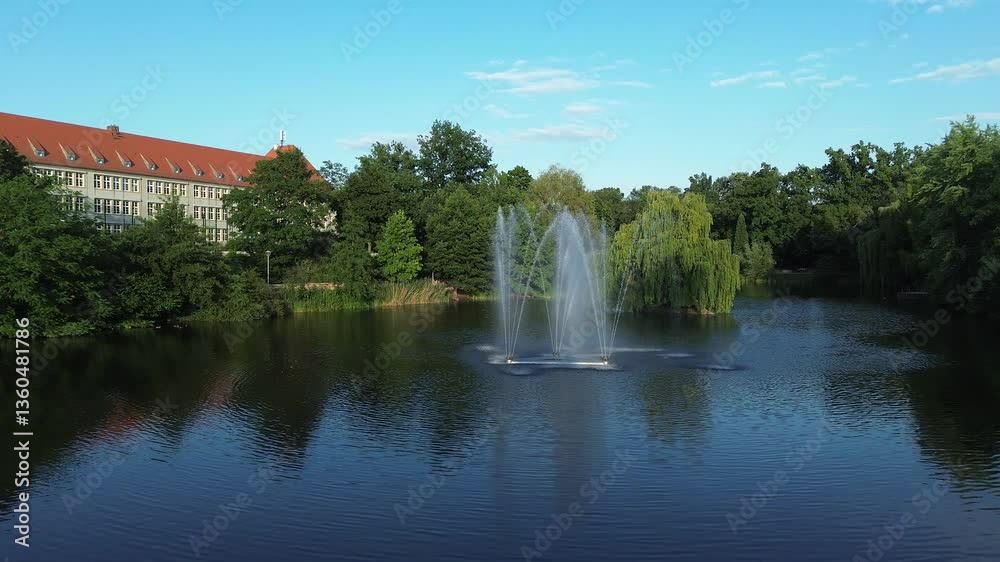 Der Schwanenteich in Wittenberg
