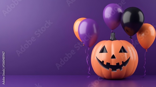 halloween pumpkin on dark background