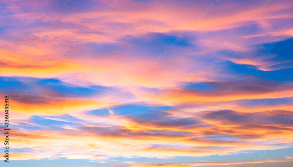 Fototapeta premium Beautiful sunset sky. Nature sky backgrounds.