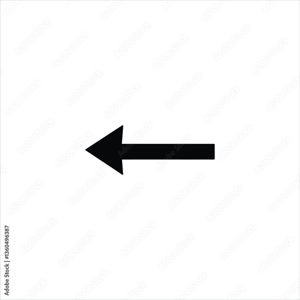 Vector logo left arrow, directional arrow icon, black arrow symbol, navigation vector logo on white background, simple arrow design, UI/UX interface icon
Vector logo left arrow, directional arrow icon, black arrow symbol, navigation vector logo on white background, simple arrow design, UI/UX interface icon