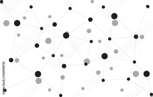 Abstract design of connected dots
