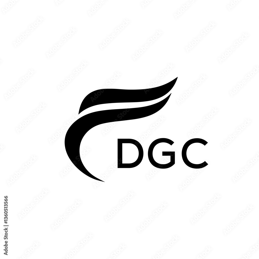 Fototapeta premium DGC creative minimalist letter logo. 