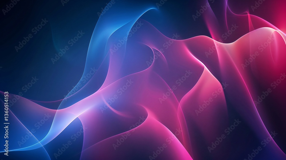 Fototapeta premium Abstract background with colorful gradient shapes and wavy lines, vector illustration