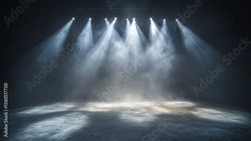 Iluminación de escenario con humo