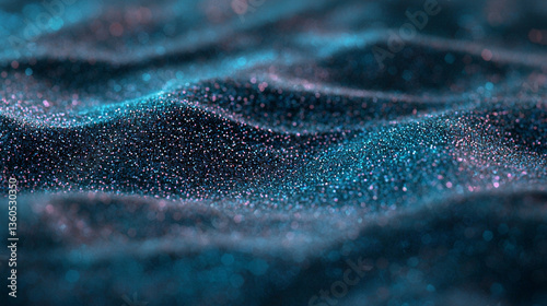 Shimmering Blue and Purple Glitter Waves