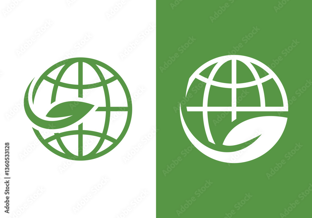 © zulfan - global environment icon. environment and ecology symbol. green leaves and earth globe in design. green colored vector image. green earth, world environment day, save the planet vector concept © zulfan - global environment icon. environment and ecology symbol. green leaves and earth globe in design. green colored vector image. green earth, world environment day, save the planet vector concept
