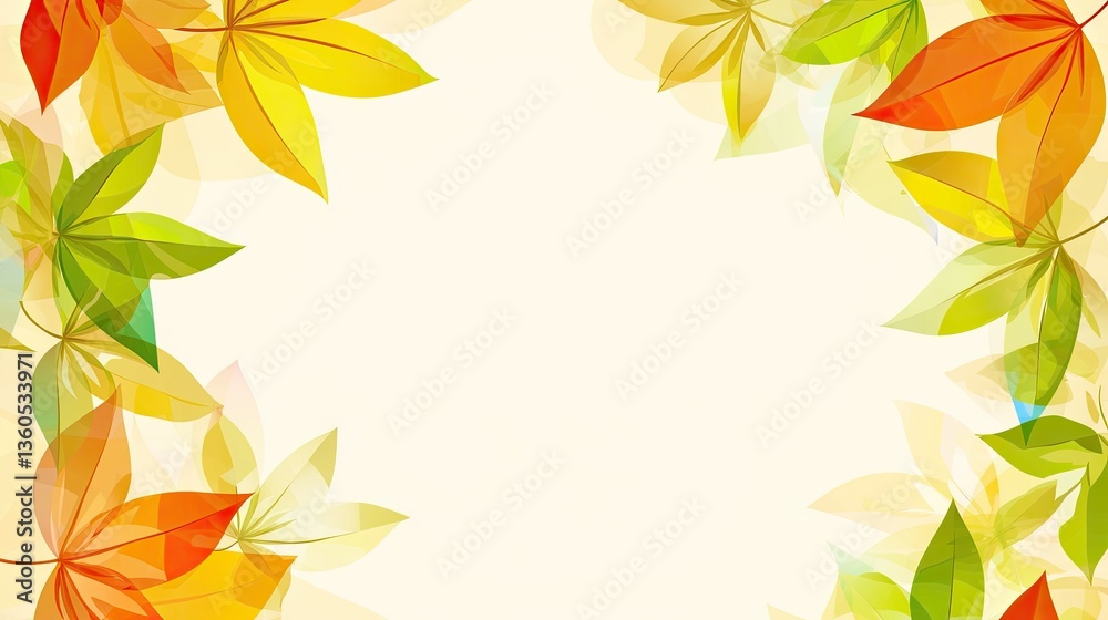 Autumn leaves frame, decorative, nature, background, illustration Autumn leaves frame, decorative, nature, background, illustration