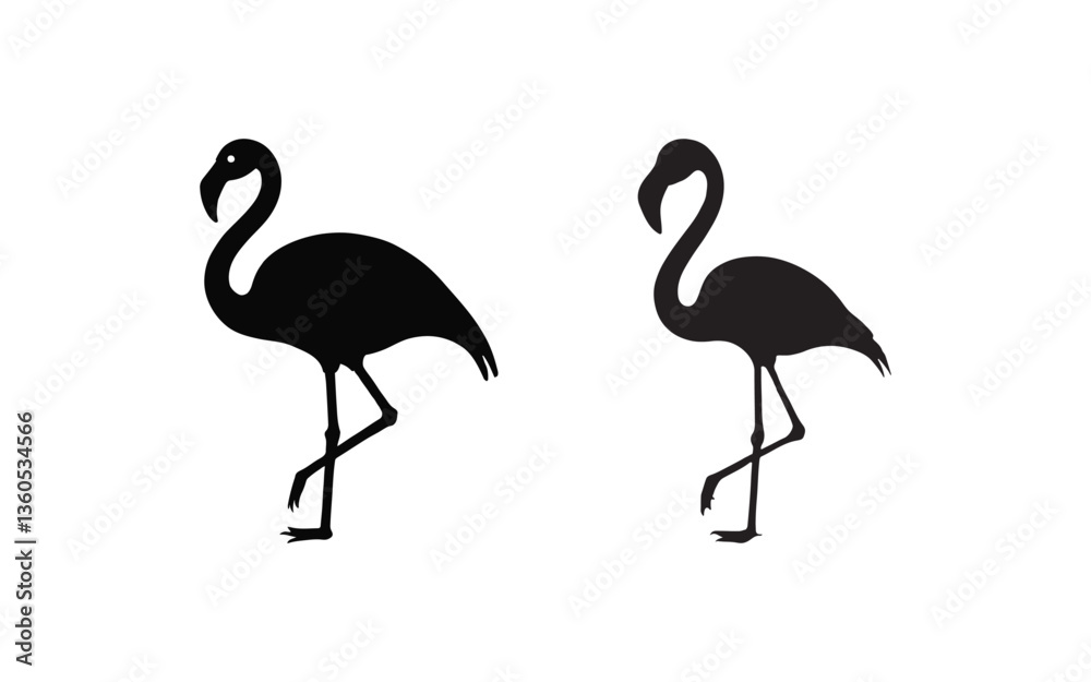 Fototapeta premium flamingo silhouette isolated on white