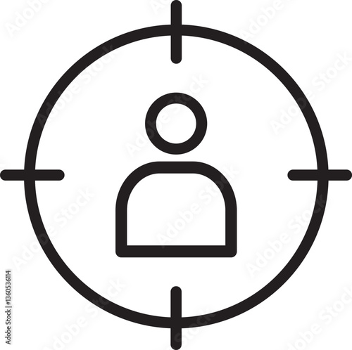 user target icon, people scoping, target searching, target icon, target audience