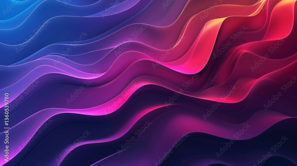 Obraz premium Abstract colorful background with wavy lines and shapes, vibrant colors