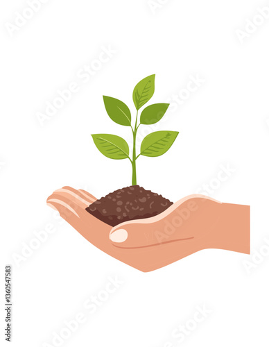 young plant in hand