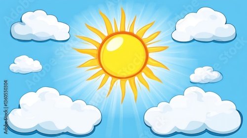 Sunny Sky with Clouds