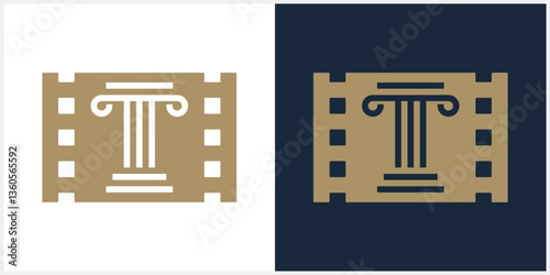 media law firm vector logo design