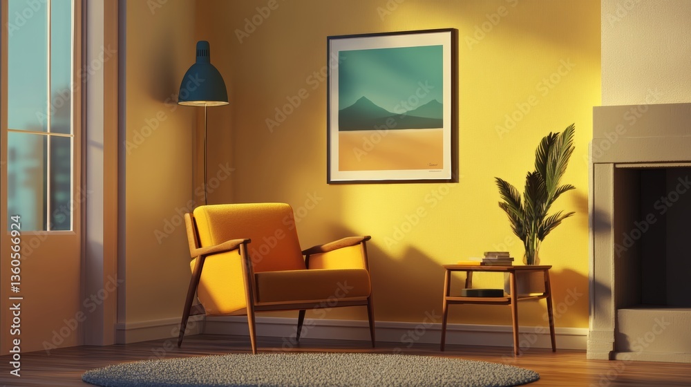A realistic picture of a poster on a living room wall. It's a simple, modern design, the size of a standard A4 sheet.
A realistic picture of a poster on a living room wall. It's a simple, modern design, the size of a standard A4 sheet.