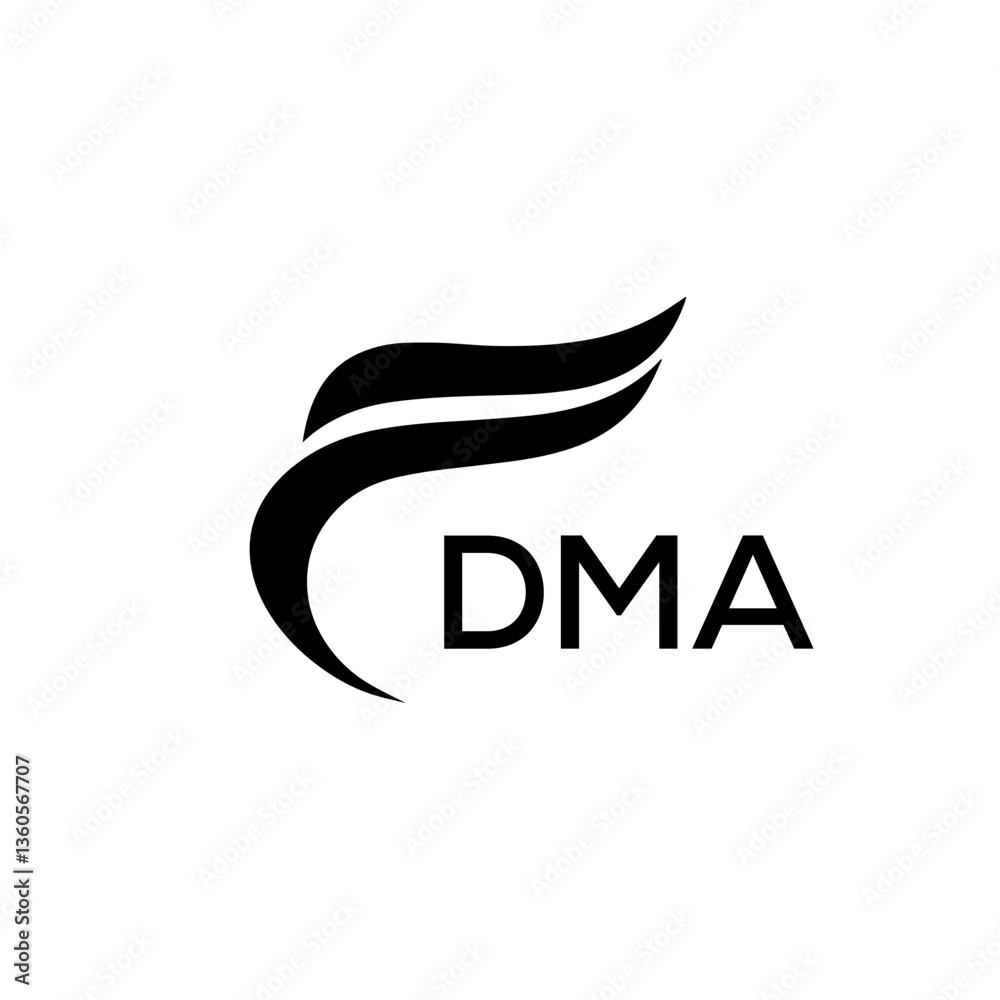Fototapeta premium DMA creative minimalist letter logo. 