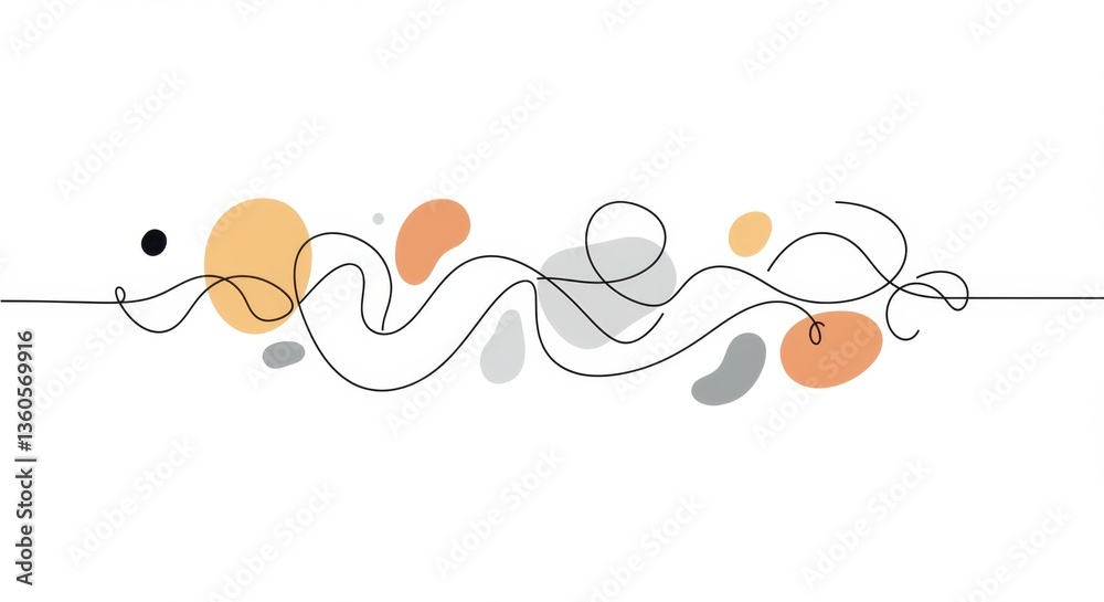 Continuous Line Drawing Illustrating Complex Problem Solving Continuous Line Drawing Illustrating Complex Problem Solving