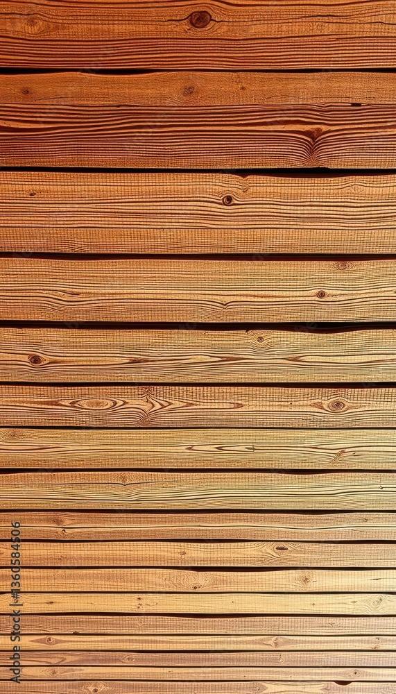 Fototapeta premium Rustic wood plank ceiling, aged texture, natural grain, weathered, brown