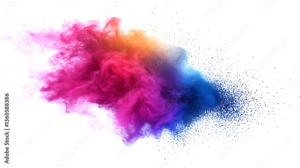 dynamic explosion of colors
