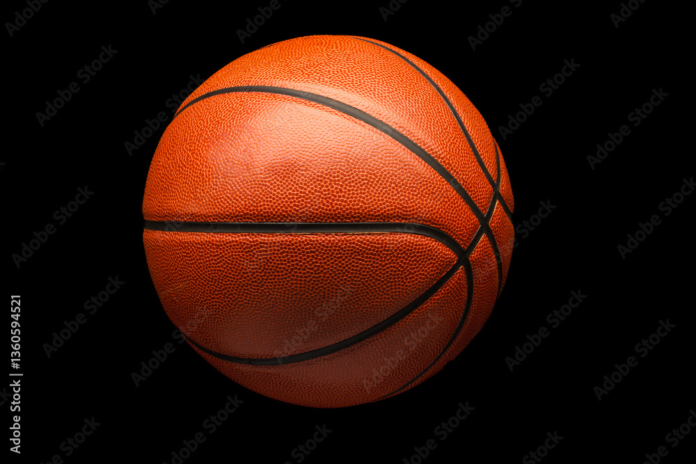 Fototapeta premium Basketball ball isolated on black background